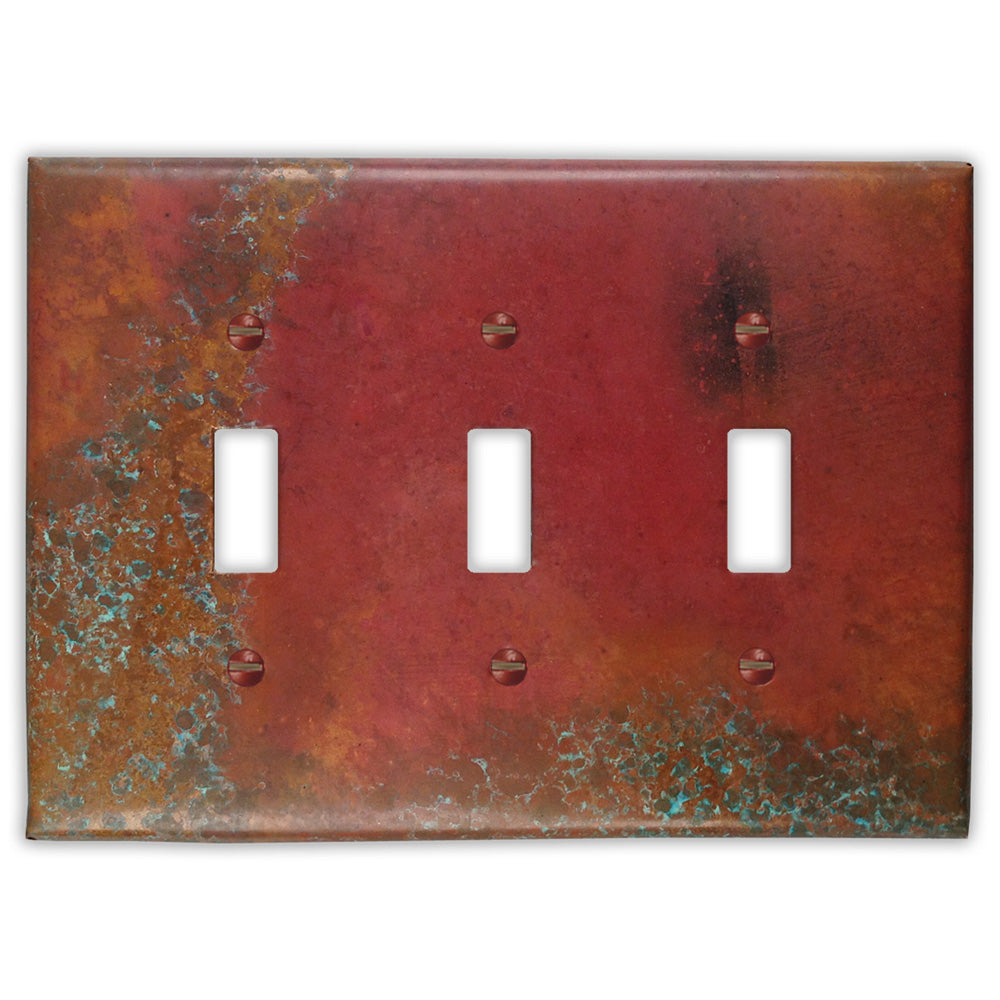 Sierra Copper - 3 Toggle Wallplate
