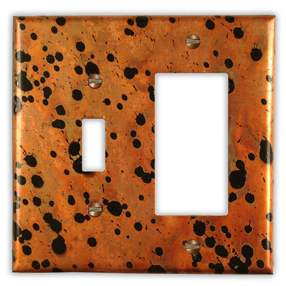 Sunburst Copper - 1 Toggle / 1 Rocker Wallplate
