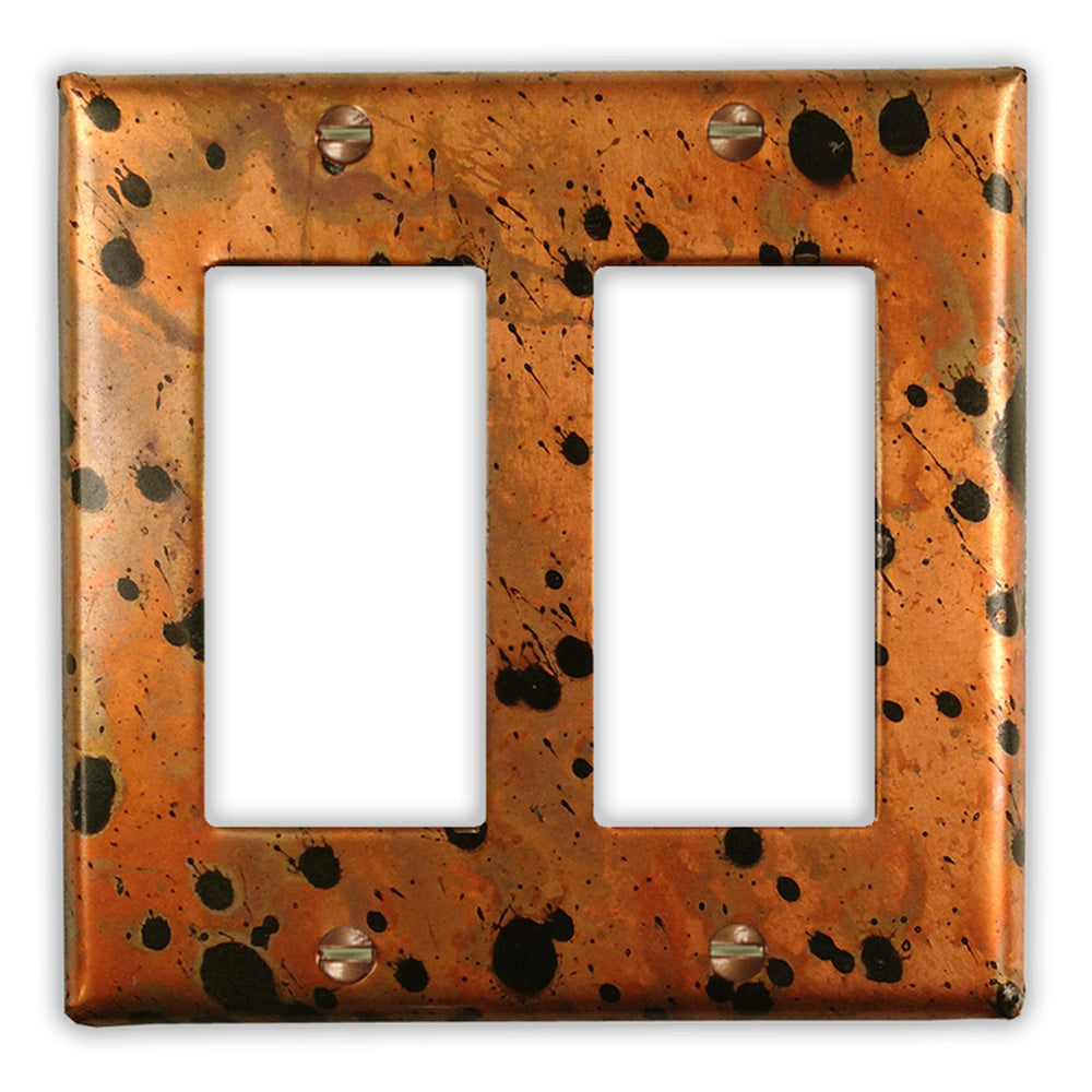 Sunburst Copper - 2 Rocker Wallplate