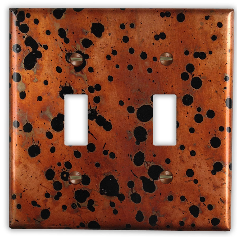 Sunburst Copper - 2 Toggle Wallplate