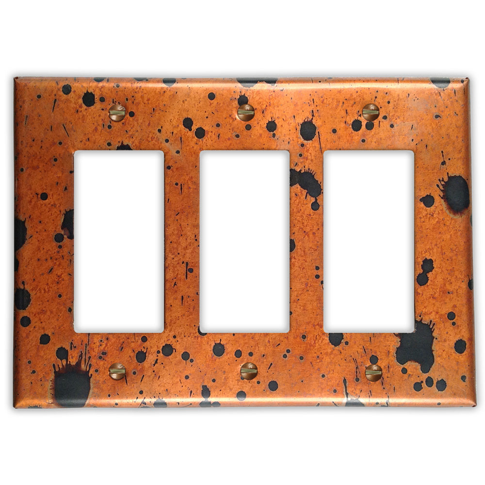 Sunburst Copper - 3 Rocker Wallplate