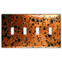 Sunburst Copper - 4 Toggle Wallplate