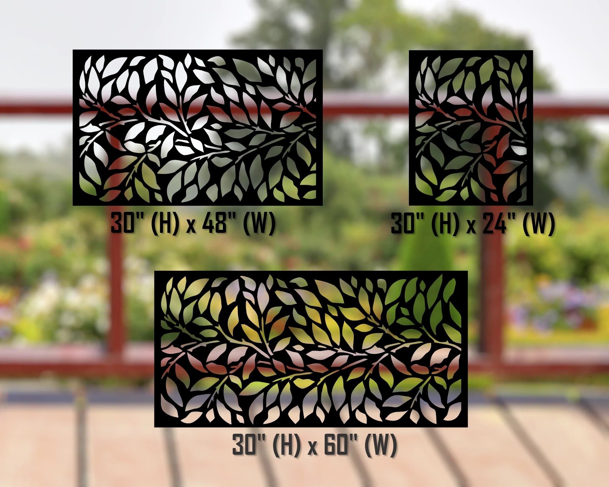 Tree Leaves Fence/Gate Panel Insert (Metal and Plastic Available)