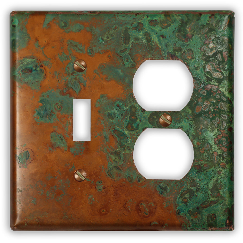 Verde Copper - 1 Toggle / 1 Duplex Wallplate