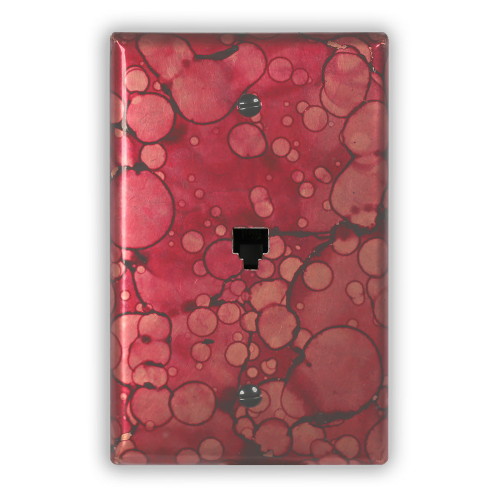 Wine Red Copper - 1 Phone Jack Wallplate