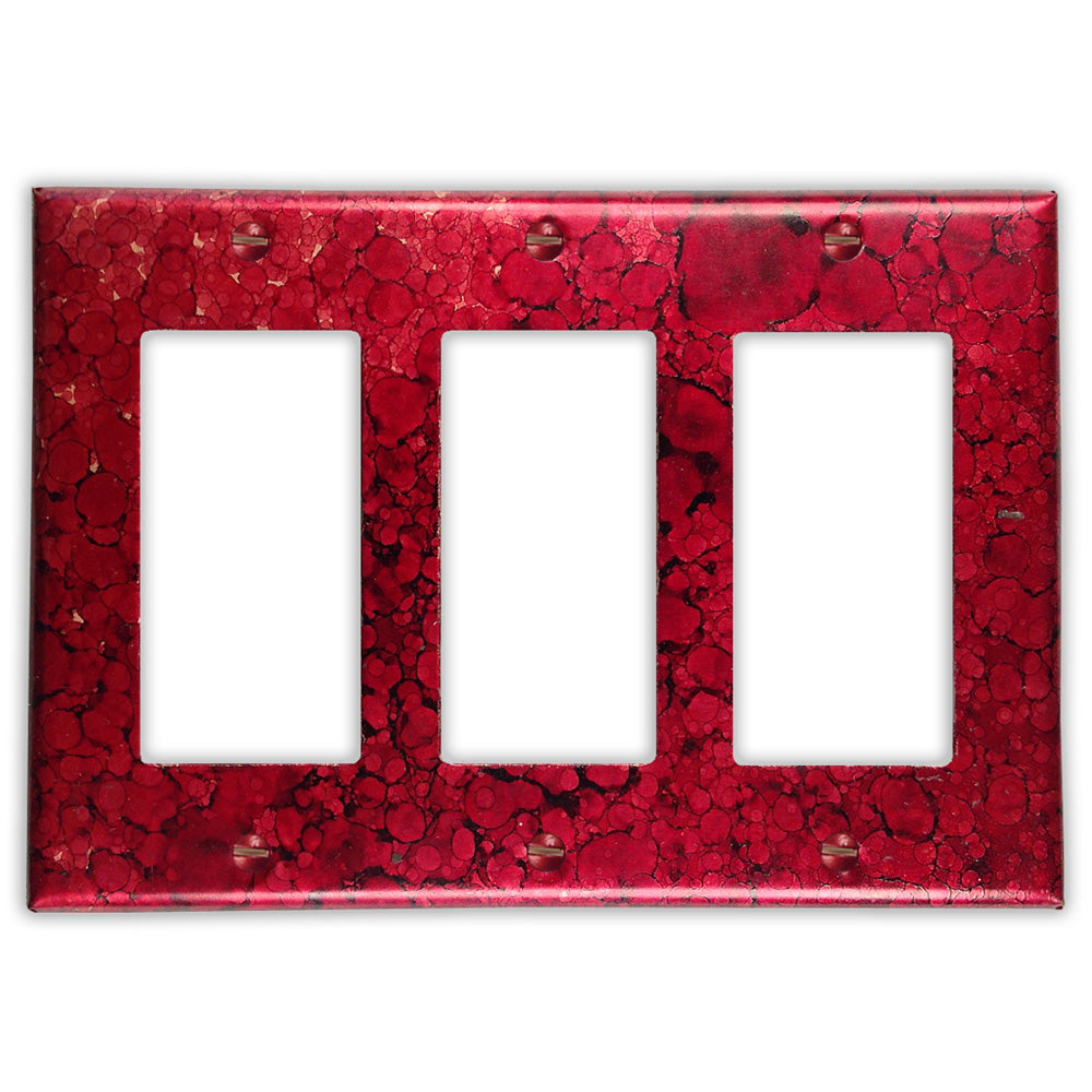 Wine Red Copper - 3 Rocker Wallplate