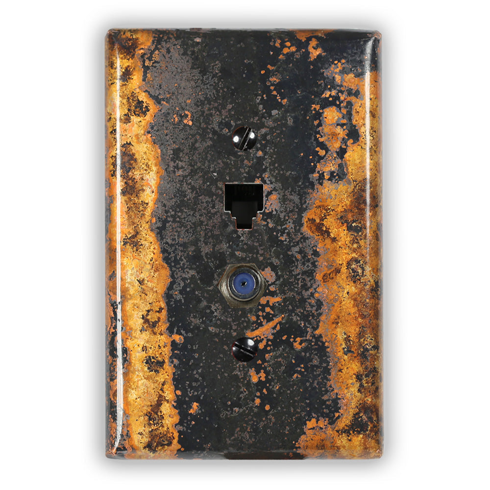 Zebra Copper - 1 Phone Jack / 1 Cable Jack Wallplate