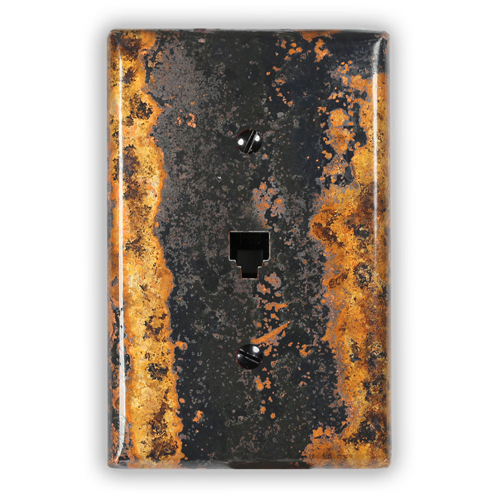 Zebra Copper - 1 Phone Jack Wallplate