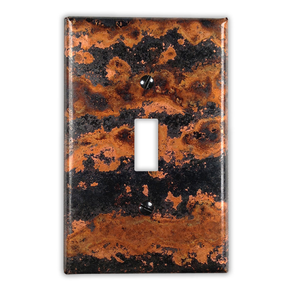 Zebra Copper - 1 Toggle Wallplate