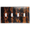 Zebra Copper - 4 Toggle Wallplate