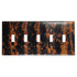 Zebra Copper - 5 Toggle Wallplate