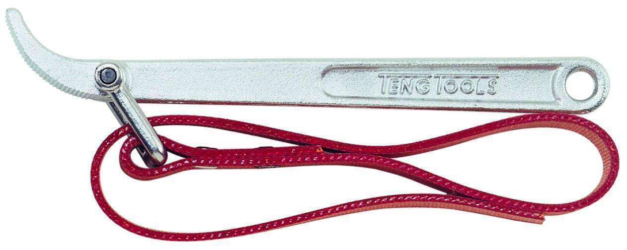 Teng Tools Adjustable Oil Filter Wrench with Heavy Duty Strap - 9123