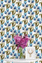 Fashionable Blue Tulips Wallpaper Tasteful