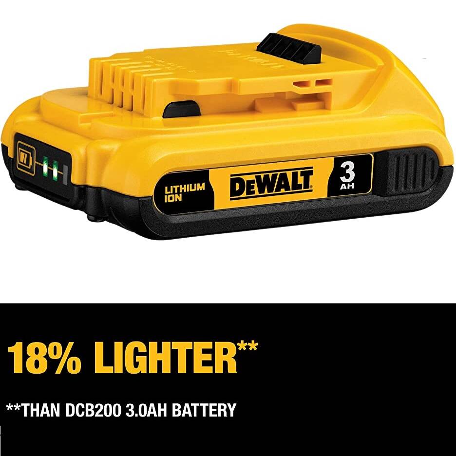 DEWALT DCB203C 20V MAX* Battery Compact 2.0Ah Pack with Charger