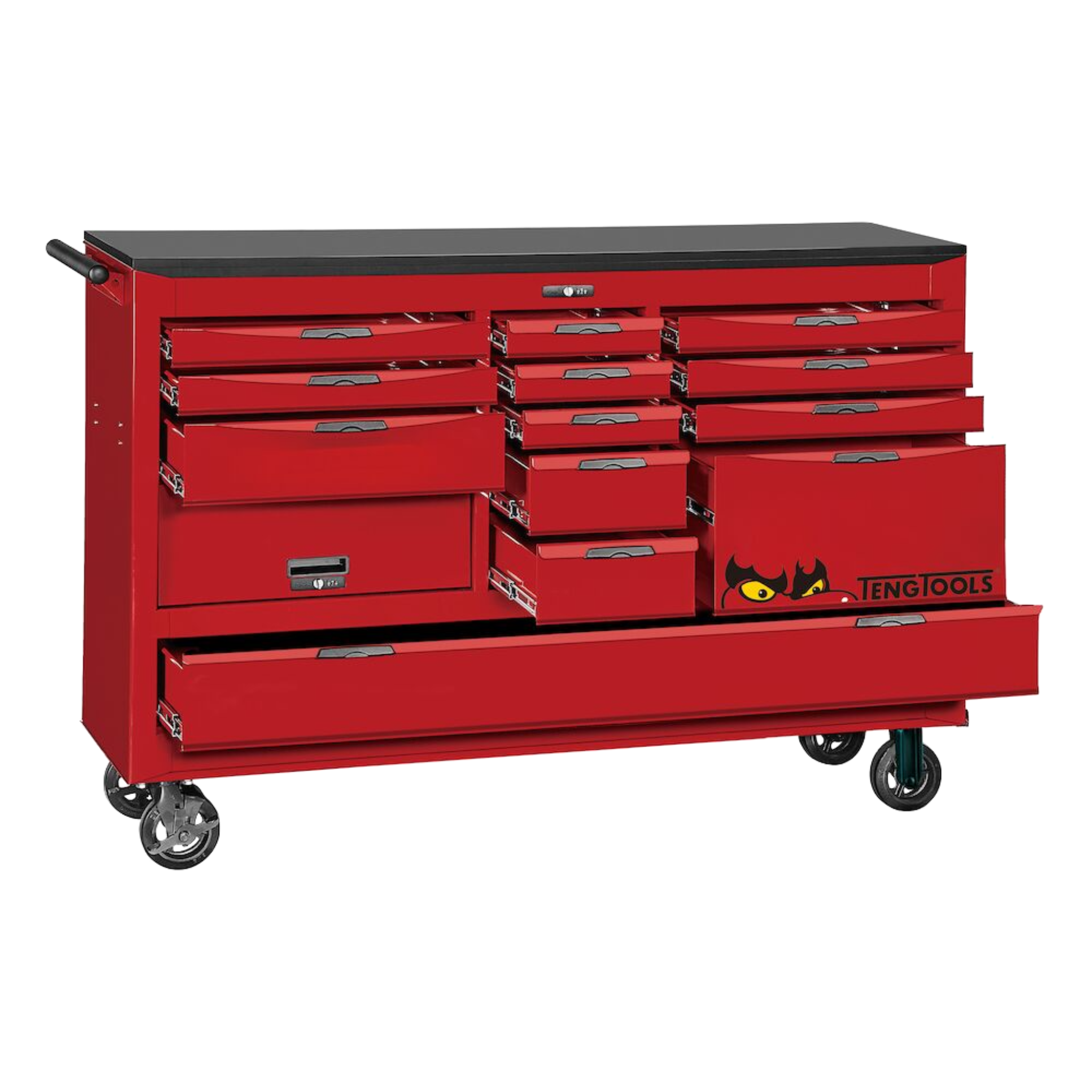 Teng Tools 67 Inch Wide 3 Bay 13 Drawer Roller Cabinet - TCW814N