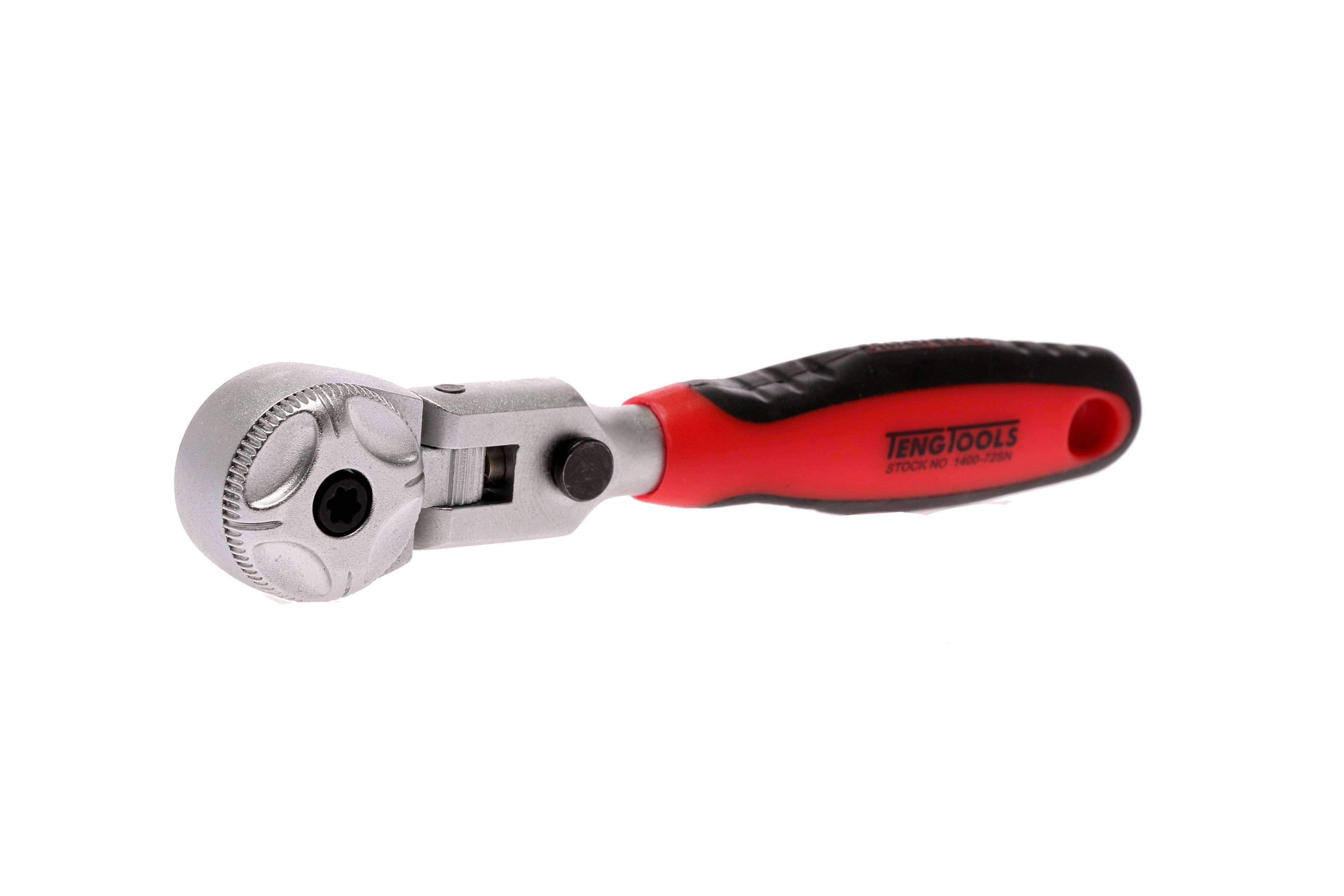 Teng Tools 1/4 Inch Drive 72 Teeth Flexible Head Ratchet -1400-72SN
