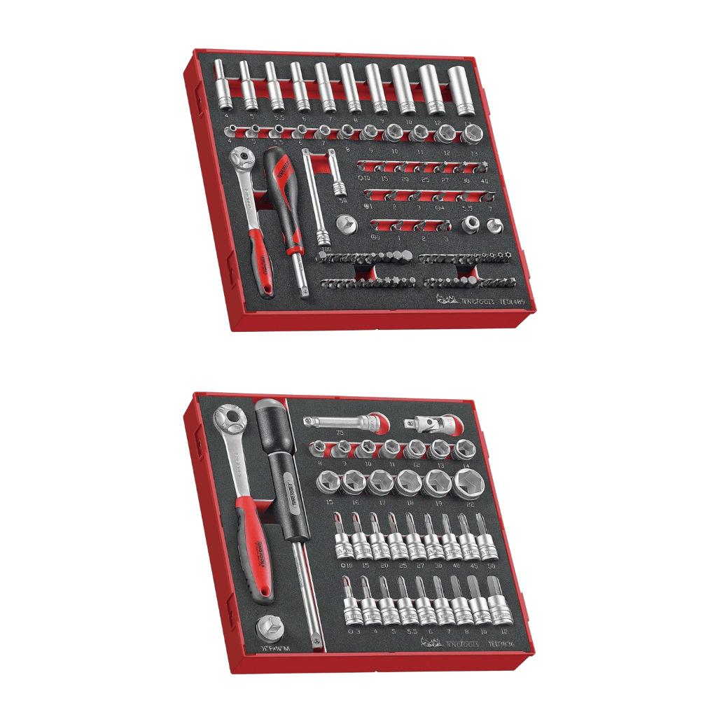 Teng Tools 246 Piece Complete Mixed Service Tool Kit With Black USA Tool Box - TC806NBK-USA4