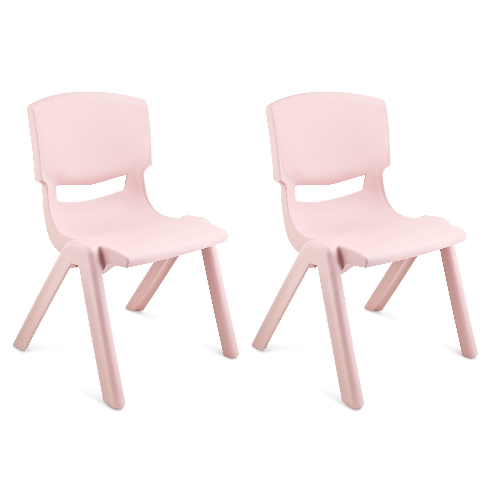 JOON Stackable Plastic Kids Learning Chairs, Blush, 20.5x12.75X11 Inches, 2-Pack (Pack of 2)