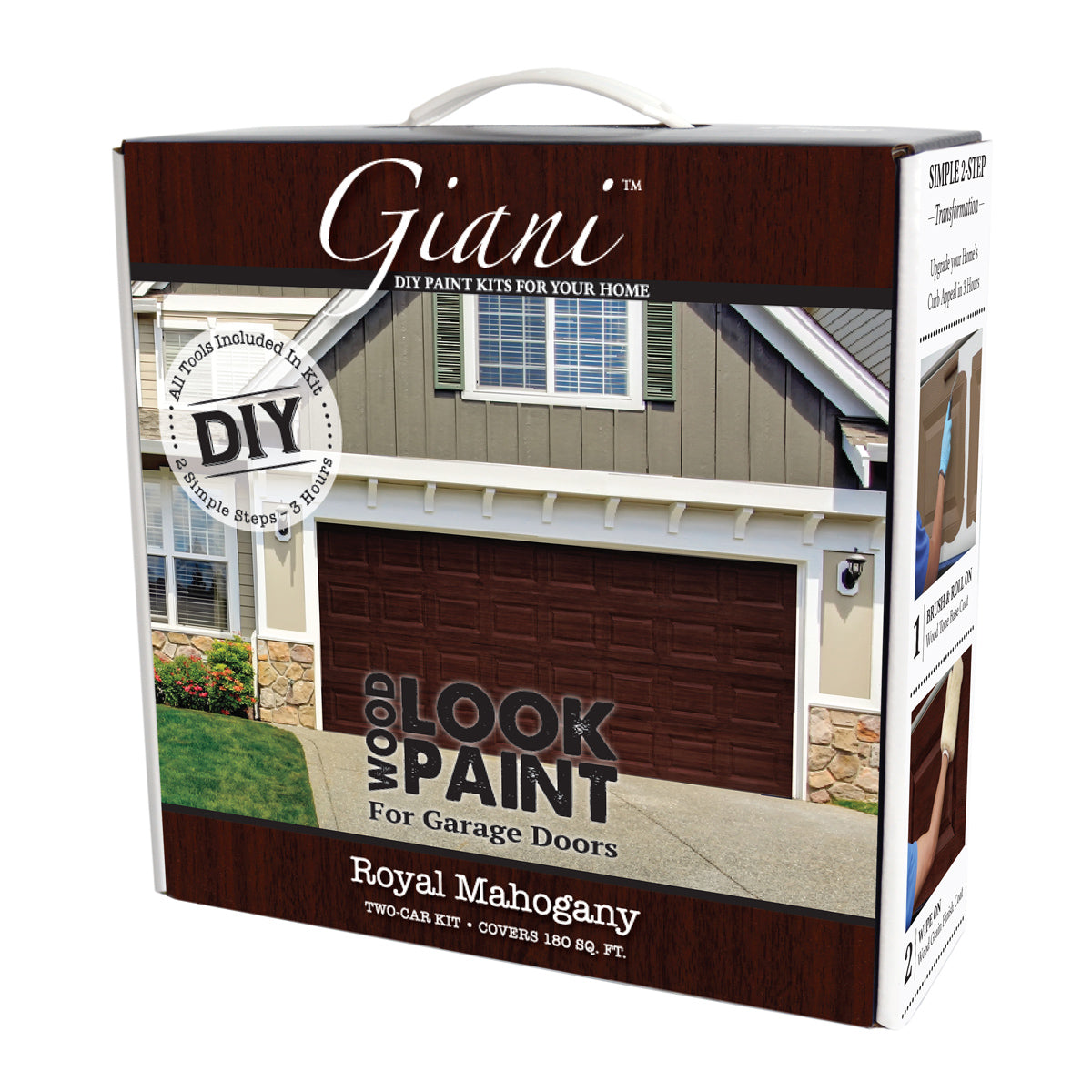 Giani Royal Mahogany Wood Look Kit for Garage Doors