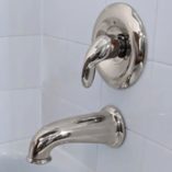 Danco 10319 8 in. Decorative Tub Spout with Pull Down Diverter in Brushed Nickel