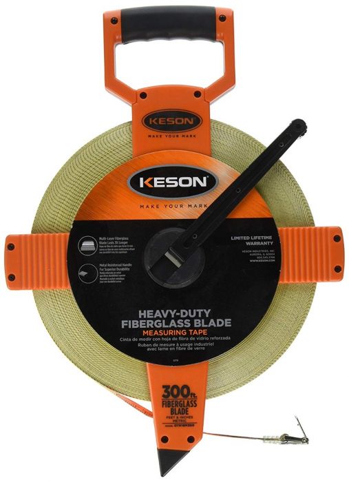 Keson OTR50MM 50 Metric 2MM-5MM Fiberglass Tape Measure With Hook –