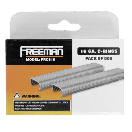 Freeman PRCS16 16-Gauge Glue Collated C-Rings (500 count)