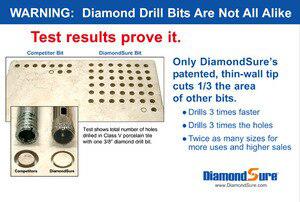 Diamond Sure 900-018 Ceramic Tile Drill Bit - 2-1-2 inch