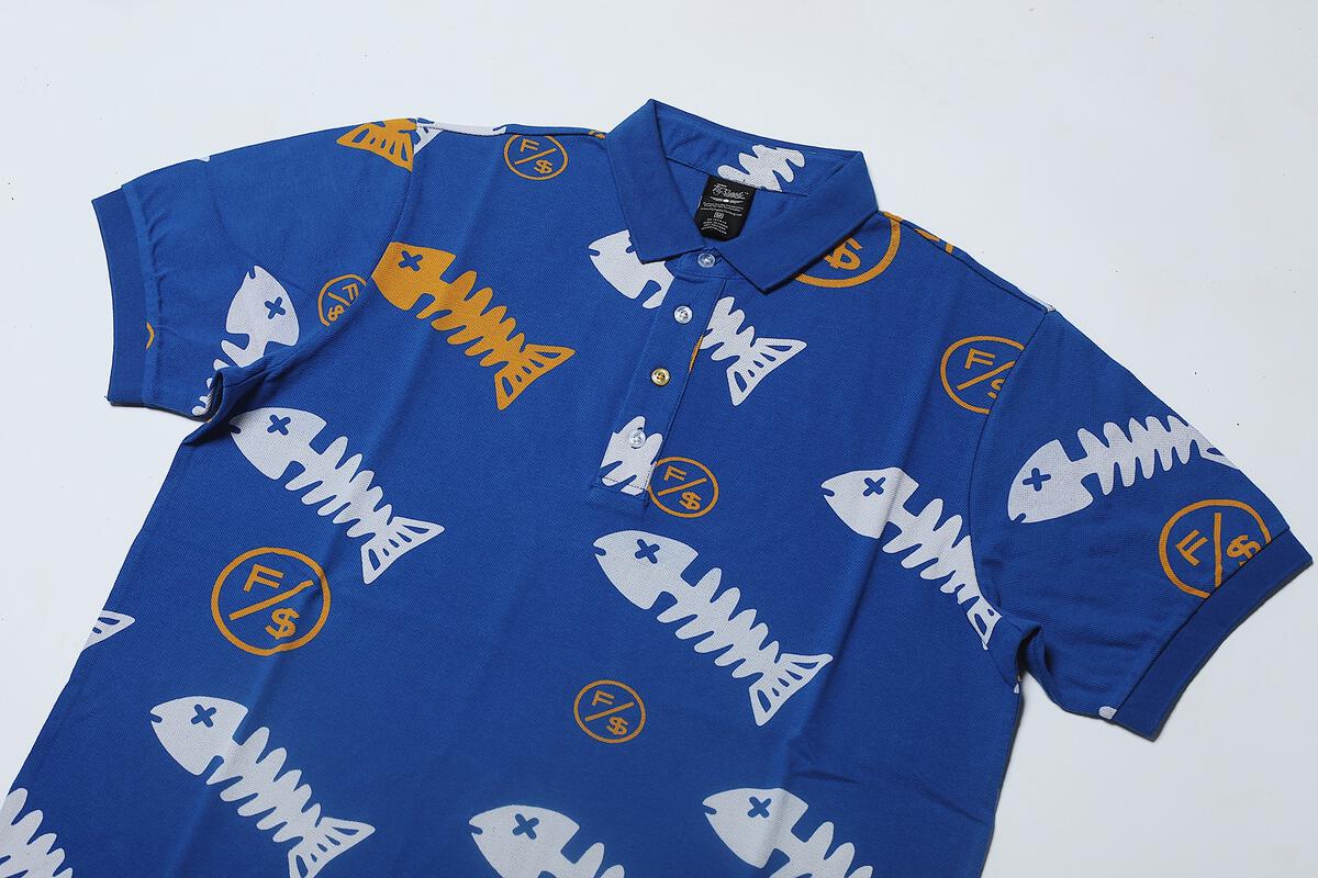 Fishscale Polo (Blue) T Shirt