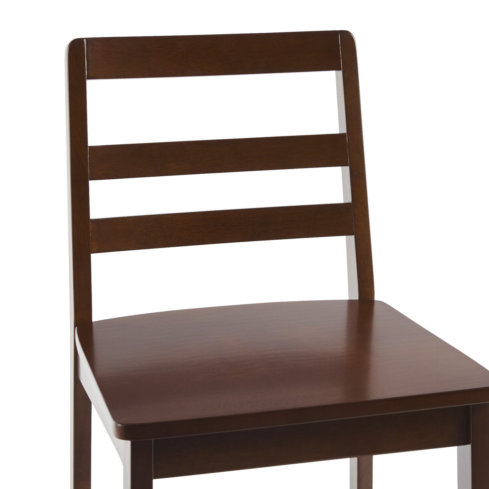 Taburete de bar con respaldo en escalera de madera maciza Erekson, juego de 2