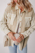 Long-Sleeve Corduroy Button-Down Shirt with Houndstooth