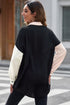 Long Sleeve Contrast Panel Blouse