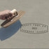 Personalized Oval Concrete Name Stamp with Current Date Insert with Wood Handle