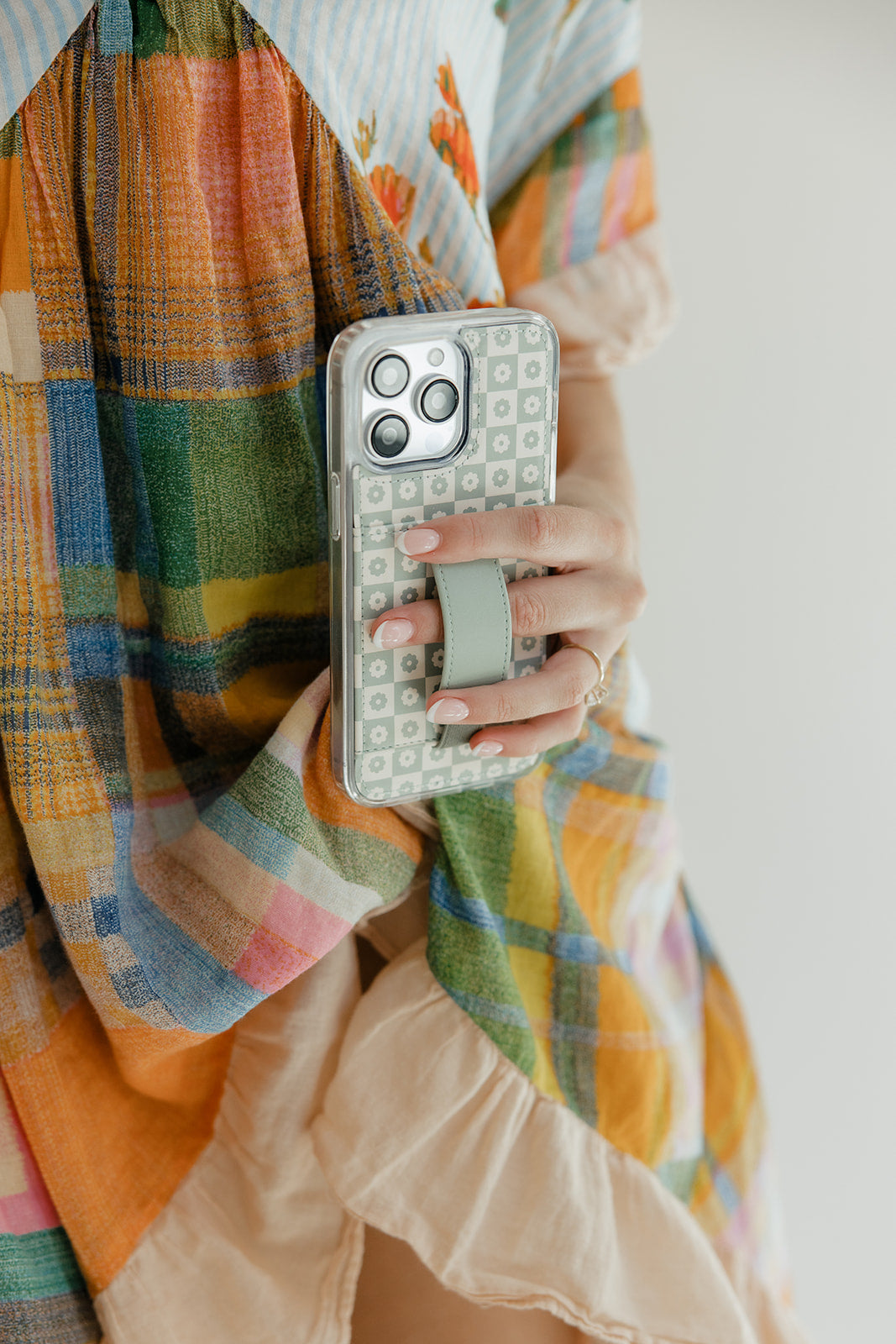 Blooming Check Phone Case