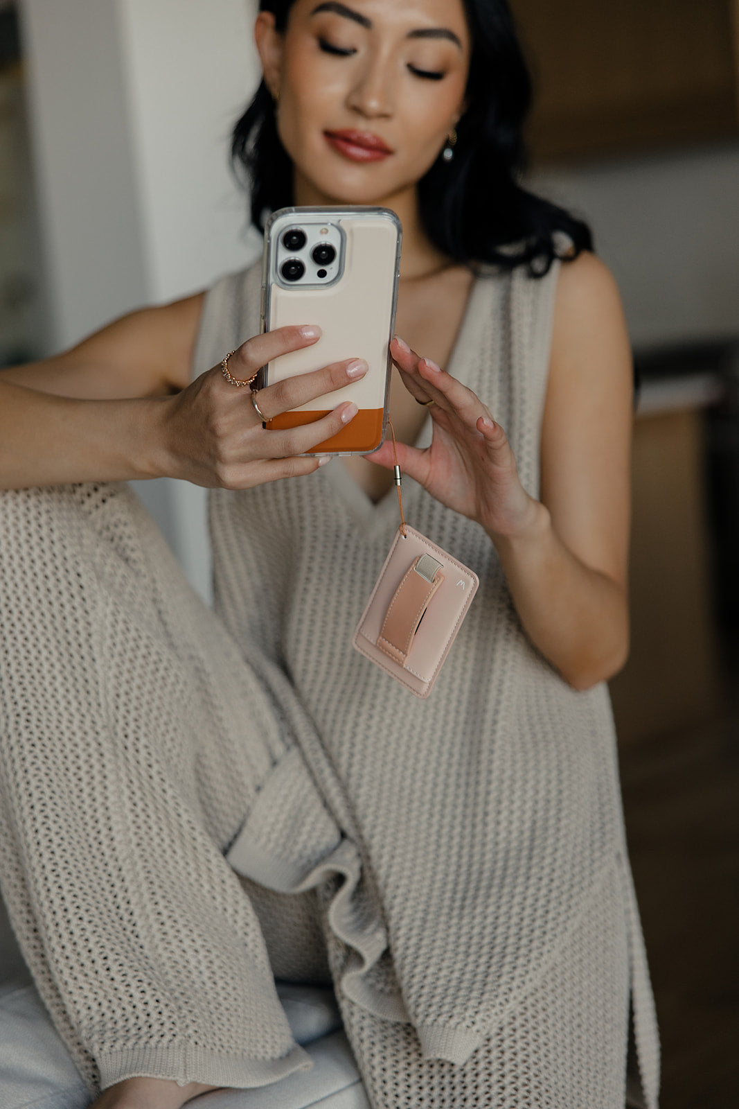 Creamsicle Color Block Magnetic Phone Case