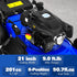 Cortadora de césped autopropulsada BILT HARD de 21 pulgadas, 3 en 1, a gasolina, con motor de 4 tiempos de 201 cc, ensacado, triturado y descarga lateral, altura de corte ajustable de 8 posiciones, arranque fácil.
