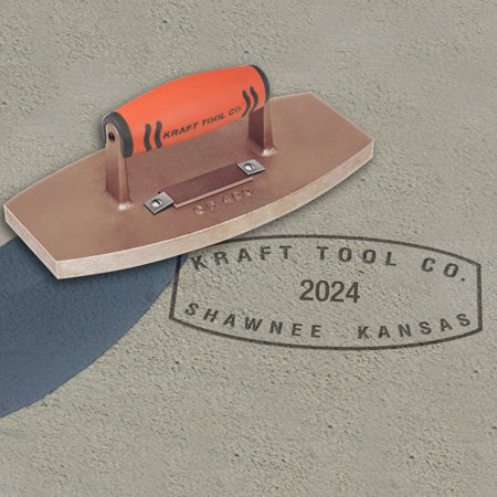 Personalized Oval Concrete Name Stamp with Current Date Insert with ProForm Handle