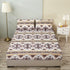 DaDa Bedding Majestic Oriental Kilim Fitted Sheet - w/ Pillow Cases Royal Persian Traditional Design Intricate Ornate Ornament Print