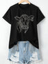 Women's Rhinestone Cow T-Shirt
