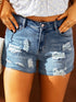 Patriotic Distressed Denim Shorts