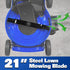 Cortadora de césped autopropulsada BILT HARD de 21 pulgadas, 3 en 1, a gasolina, con motor de 4 tiempos de 201 cc, ensacado, triturado y descarga lateral, altura de corte ajustable de 8 posiciones, arranque fácil.