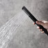 Grifo de ducha de lluvia de pared negro mate de doble función con válvula de compensación de presión