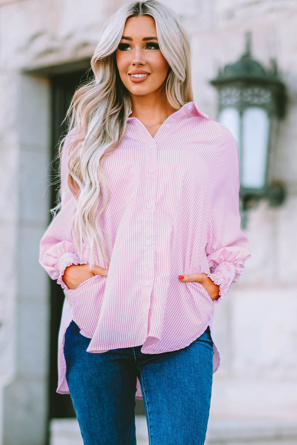 Casual Striped Oversize Shirt for Women