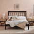 Cama de madera maciza moderna de mediados de siglo Cama X Spindle