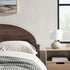 Cama Elias de madera maciza con cabecero arqueado