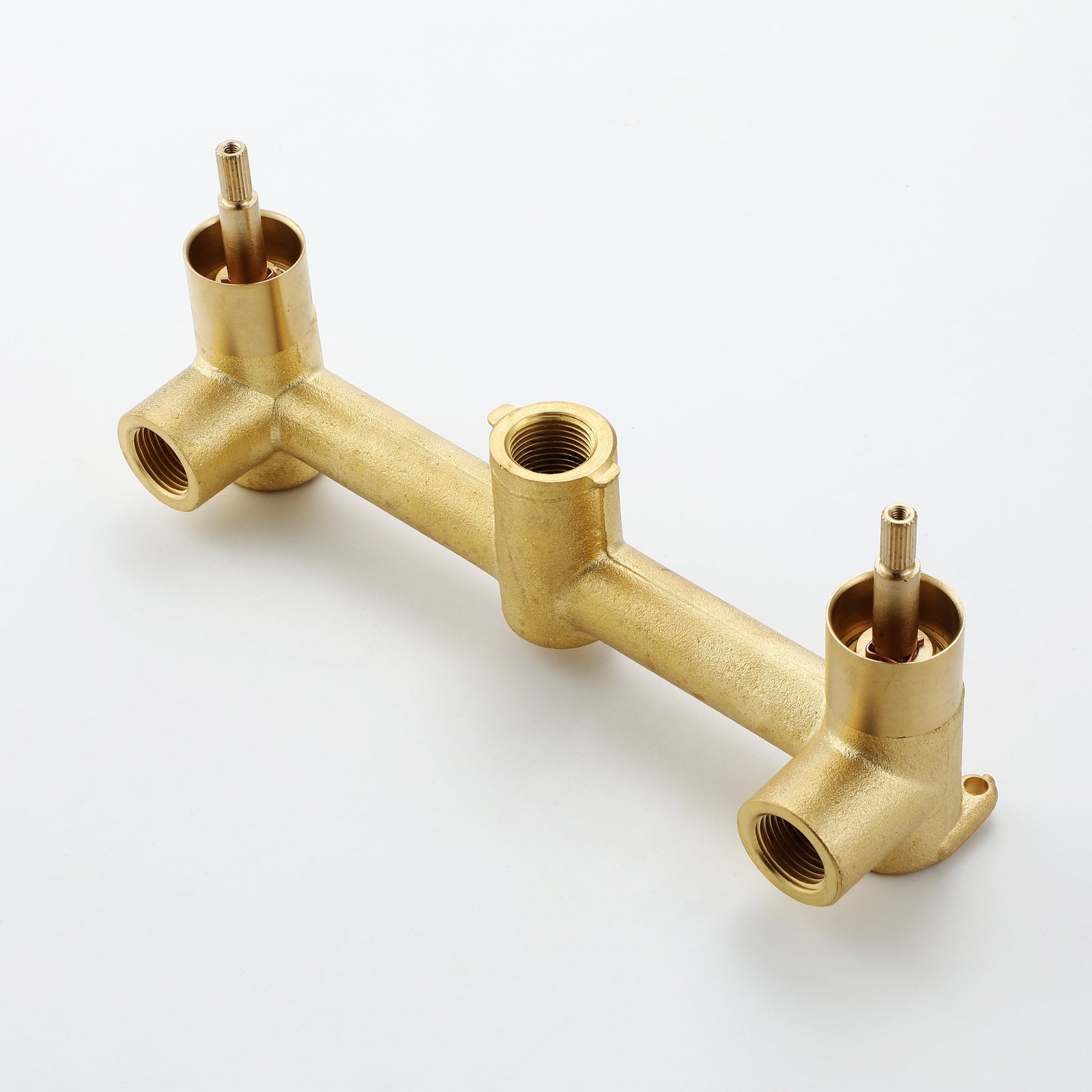 Grifo para lavabo de baño en cascada de níquel cepillado con desagüe emergente de latón y montaje en pared.
