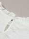 Alluring White Ruffle Blouse
