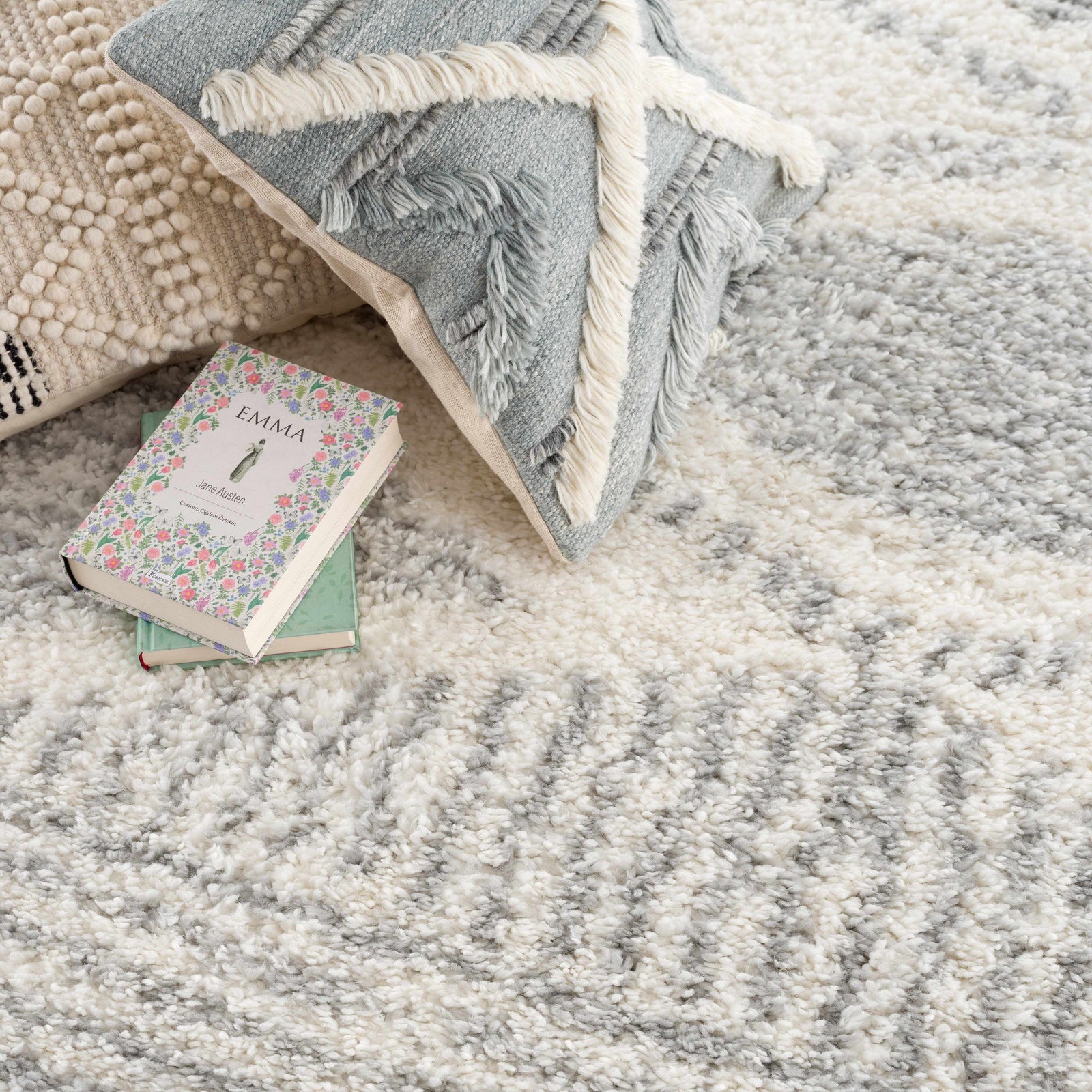 Alfombra de felpa Trunding en color gris