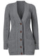 Gray Long Sleeve Cardigan
