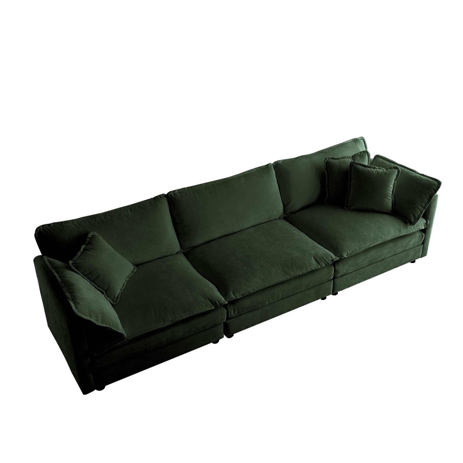 Sofá modular de chenilla con forma de L y otomana de Walker Edison