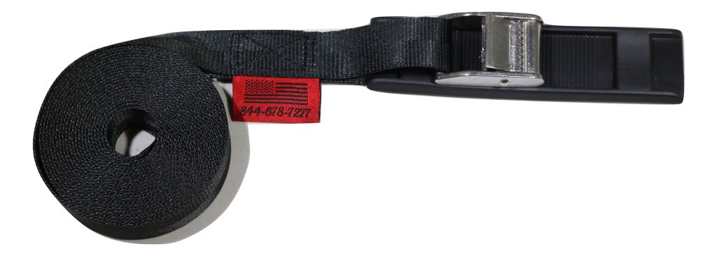 Correas de amarre para portaequipajes de kayak o tabla de paddle surf de 2,5 cm x 3,6 m, con hebilla de leva de acero inoxidable (paquete de 2) | C112KBK